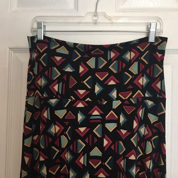 LuLaRoe Pink and Red Tiered A-Line Maxi Skirt for Casual Wear - Picture 2 of 6